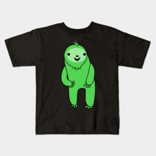 Excited Green Sloth Kids T-Shirt